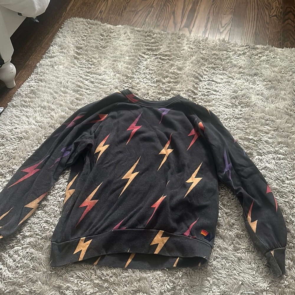 Aviator Nation lightning bolt crewneck